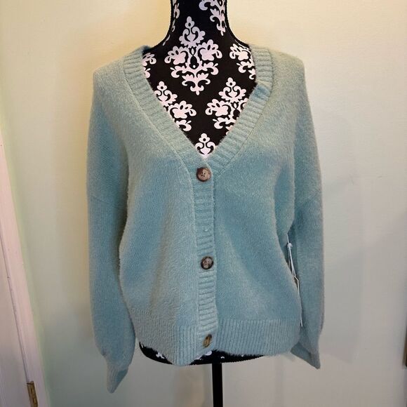 Joie. Fuzzy Balloon Sleeve cardigan! - Picture 1 of 5